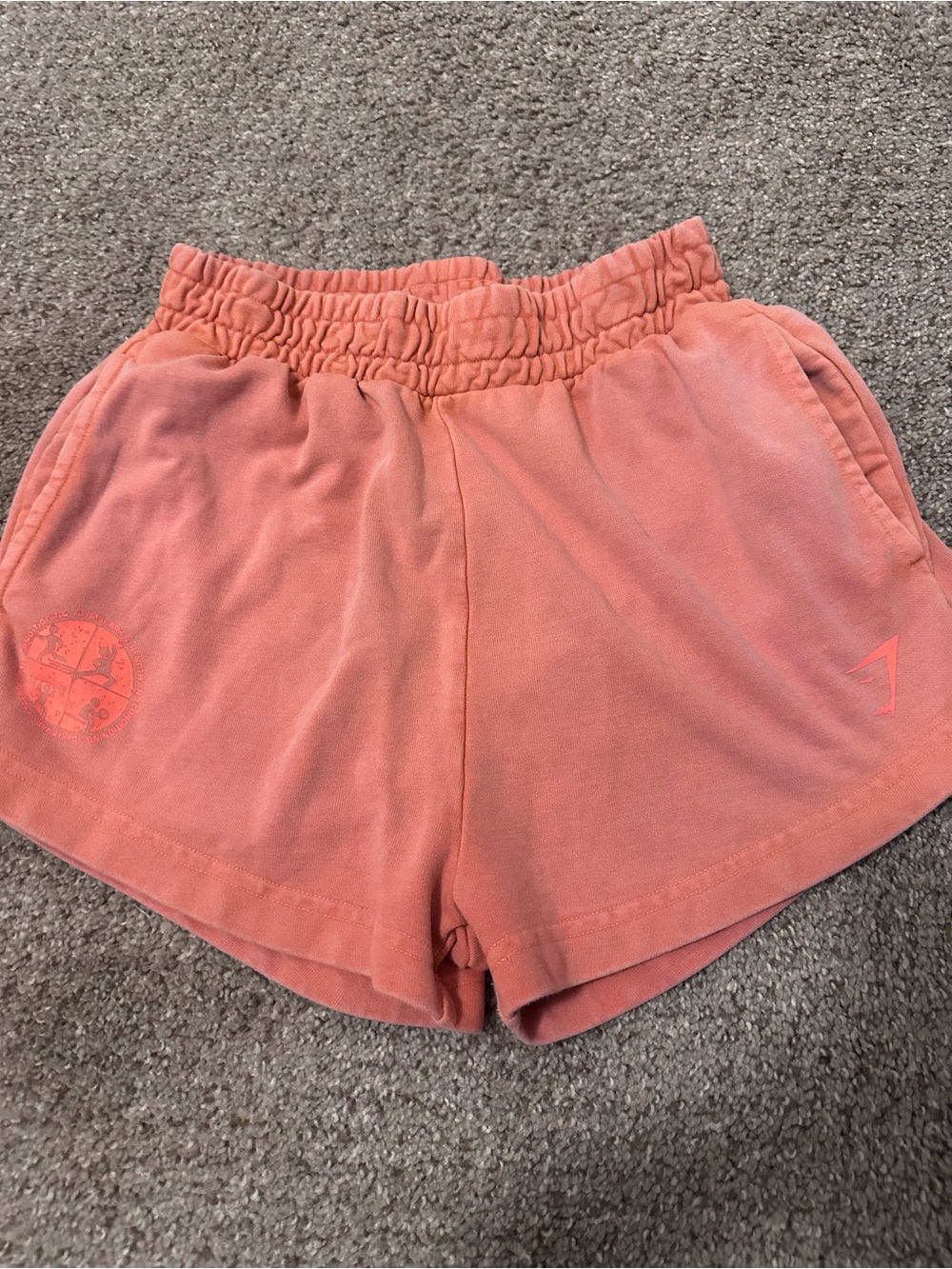 Women’s GYMSHARK Coral Elastic-Waist Shorts